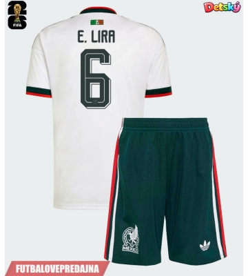 Lacne Dětský Futbalové dres Mexiko Erik Lira #6 MS 2026 Krátky Rukáv - Preč (+ trenírky)